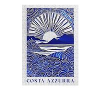 Adult Jigsaw Puzzle, Costa Azzurra Indigo Print, 300 PCS