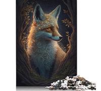 Adult Jigsaw Puzzle Cute Art Fox 500 Pieces Jigsaws Games Educational Toys Jigsaw Puzzles for 18+ And Adults 500pcs (52x38cm)