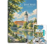 Adult Jigsaw Puzzle Dachau Germany 1000pcs (38x26cm) | For puzzle lovers in winter: Adult jigsaw puzzle with 1000 pieces turns winter downtime into puzzle time.