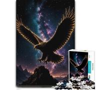 Adult Jigsaw Puzzle, Eagle Soaring through The Cosmos, 300 PCS