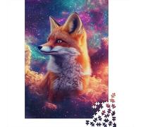 Adult Jigsaw Puzzle, Fox in Cosmos -1, 1000 Pieces, 70x50cm/1000pcs; A Calm After-work Activity; White Cardboard for Cleaner Sorting