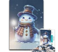 Adult Jigsaw Puzzle, Funny Cute Snowman, 500 PCS