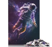 Adult Jigsaw Puzzle Galactic Astronaut 500 Pieces for Adults Gifts Wooden Jigsaw Puzzle Suitable for 18 Years And Up Great Gift for Adults 500pcs (52x38cm)