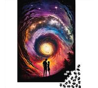 Adult Jigsaw Puzzle Galactic Love Scenery Jigsaw Puzzles for Adults Educational Game Challenge Toy 1000pcs (38x26cm)