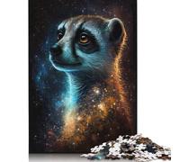 Adult Jigsaw Puzzle Galaxy Animal Meerkat 500 Pieces Jigsaws Games Educational Toys Jigsaw Puzzles for 18+ And Adults 500pcs (52x38cm)