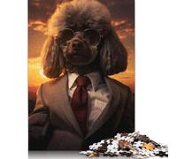 Adult Jigsaw Puzzle Gentleman Poodle Puzzle for Adults And Teenager Jigsaw Puzzles for Adult 500pcs (52x38cm)