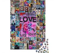 Adult Jigsaw Puzzle Graffiti Art 500 Pieces Jigsaw Puzzles Wooden Jigsaw Puzzle Teenagers And Great Gift for Adults 500pcs (52x38cm)