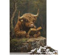 Adult Jigsaw Puzzle Highland Cow Nature Book Puzzles for Adults Puzzles Puzzle for Adults And Teenager 500pcs (52x38cm)