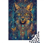 Adult Jigsaw Puzzle, Lynx Starlight Vision, 1000 Pieces, 52x38cm/1000pcs; A Calm After-work Activity; White Cardboard for Cleaner Sorting