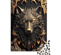 Adult Jigsaw Puzzle, Majestic Wolf Sentinel, 1000 Pieces, 70x50cm/1000pcs, A Rewarding Project to Return To; White Card with A Low-dust Finish