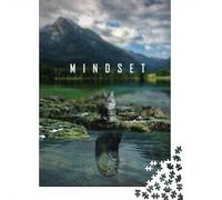 Adult Jigsaw Puzzle, Mindset Is Everything, 1000 Pieces, 38x26cm/1000pcs; Tabletop Entertainment at Home; White Cardboard for Simple Sorting