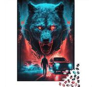 Adult Jigsaw Puzzle Mutant Bear Jigsaw Puzzles for Adults Educational Game Challenge Toy 1000pcs (38x26cm)