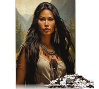 Adult Jigsaw Puzzle Native American Woman Port Puzzle for Adults And Teenager Jigsaw Puzzles for Adult 1000pcs (75x50cm)