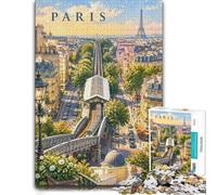 Adult Jigsaw Puzzle Paris Aerial View 1000pcs (70x50cm) | For a classic tabletop challenge: Adult jigsaw puzzle with 1000 pieces offers a rewarding way to unwind at home.