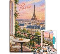 Adult Jigsaw Puzzle Paris Balcony View 1000pcs (38x26cm) Challenge | For shared winter evenings, this adult jigsaw puzzle with 1000 pieces makes a thoughtful gift for adult puzzle fans.