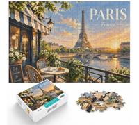 Adult Jigsaw Puzzle Paris Balcony View Eiffel Tower 1000pcs (70x50cm) | For a useful gift beyond Christmas Day, this adult jigsaw puzzle with 1000 pieces offers a longer activity for the holidays.