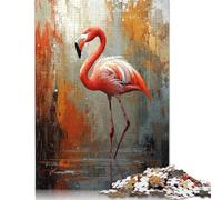 Adult Jigsaw Puzzle Pink Flamingo Painting Jigsaw Puzzles for Adults Educational Game Challenge Toy 1000pcs (75x50cm)