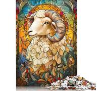 Adult Jigsaw Puzzle Sheep Art Wood Puzzle Jigsaws for Adults Teenagers Age 12+ 500pcs (52x38cm)