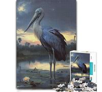 Adult Jigsaw Puzzle, Shoebill Stork at Dusk, 300 PCS