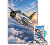 Adult Jigsaw Puzzle Silver Jet Fighter Coastal Sunset 1000pcs (38x26cm) | For a calm Advent activity, this adult jigsaw puzzle with 1000 pieces offers a longer activity for the holidays.