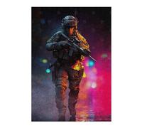 Adult Jigsaw Puzzle, Soldier Combat Gear Rifle, 300 PCS
