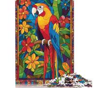 Adult Jigsaw Puzzle Stained Glass Parrot Puzzles for Adults Puzzles Puzzle for Adults And Teenager 500pcs (52x38cm)