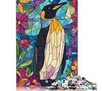 Adult Jigsaw Puzzle Stained Glass Penguin Puzzles for Adults Puzzles Puzzle for Adults And Teenager 1000pcs (75x50cm)