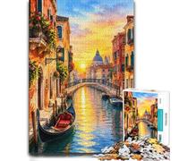 Adult Jigsaw Puzzle The Bridge at Venice Canal 1000pcs (52x38cm) | For Christmas holidays spent indoors: Adult jigsaw puzzle with 1000 pieces turns winter leisure into a focused activity.