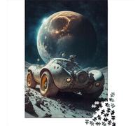 Adult Jigsaw Puzzle Vintage Car On The Moon Jigsaw Puzzles for Adults Educational Game Challenge Toy 1000pcs (75x50cm)