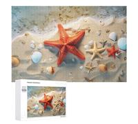 Adult Jigsaw Puzzle1000 PCS Beach Treasures Shells And Starfish Teenagers Puzzles Brain Teaser Game Home Decoration Unique Birthday And Gifts 1000 PCS