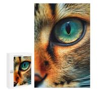 Adult Jigsaw Puzzle1000 PCS Cat Closeup Face Jigsaw Puzzle Brain Teaser Game Pattern Assembly Unique Birthday And Gifts 1000 PCS