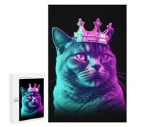 Adult Jigsaw Puzzle1000 PCS Cat King Jigsaw Puzzle Brain Teaser Game Pattern Assembly Unique Birthday And Gifts 1000 PCS