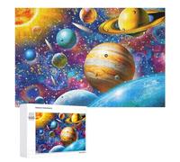 Adult Jigsaw Puzzle1000 PCS Colorful Planets in Space Teenagers Puzzles Brain Teaser Game Home Decoration Unique Birthday And Gifts 1000 PCS