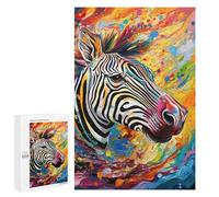 Adult Jigsaw Puzzle1000 PCS Colorful Zebra Abstract Art Teenagers Puzzles Brain Teaser Game Home Decoration Unique Birthday And Gifts 1000 PCS