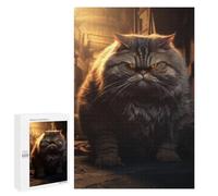 Adult Jigsaw Puzzle1000 PCS Dark Evil Funny Fat Cat Puzzles for Adults Relaxing Games Improve Memory Deal As Gifts for The Whole Family 1000 PCS