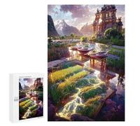 Adult Jigsaw Puzzle1000 PCS Enchanted Water Gardens Teenagers Puzzles Brain Teaser Game Home Decoration Unique Birthday And Gifts 1000 PCS