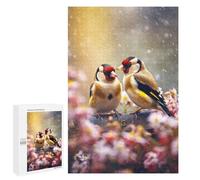 Adult Jigsaw Puzzle1000 PCS Epic Goldfinch Bird Couple Puzzles for Adults Relaxing Games Improve Memory Deal As Gifts for The Whole Family 1000 PCS