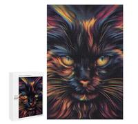 Adult Jigsaw Puzzle1000 PCS Face Cat Expression Retro Jigsaw Puzzle Brain Teaser Game Pattern Assembly Unique Birthday And Gifts 1000 PCS