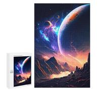 Adult Jigsaw Puzzle1000 PCS Galactic Twilight Planet Puzzles for Adults Relaxing Games Improve Memory Deal As Gifts for The Whole Family 1000 PCS