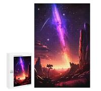 Adult Jigsaw Puzzle1000 PCS Galaxy Mountain Road Jigsaw Puzzle Brain Teaser Game Pattern Assembly Unique Birthday And Gifts 1000 PCS