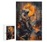 Adult Jigsaw Puzzle1000 PCS Golden Astronaut Music Puzzles for Adults Relaxing Games Improve Memory Deal As Gifts for The Whole Family 1000 PCS