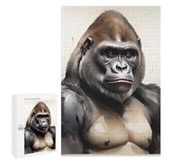 Adult Jigsaw Puzzle1000 PCS Gorilla Watercolor Jigsaw Puzzle Brain Teaser Game Pattern Assembly Unique Birthday And Gifts 1000 PCS