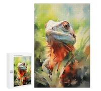 Adult Jigsaw Puzzle1000 PCS Lizard Watercolor Teenagers Puzzles Brain Teaser Game Improve Memory Help The Brain Exercise 1000 PCS