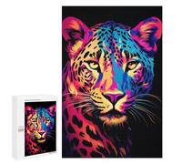 Adult Jigsaw Puzzle1000 PCS Neon Jaguar Puzzles for Adults Relaxing Games Improve Memory Deal As Gifts for The Whole Family 1000 PCS