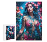 Adult Jigsaw Puzzle1000 PCS Nude Flower Fashion Girl Jigsaw Puzzle Brain Teaser Game Pattern Assembly Unique Birthday And Gifts 1000 PCS