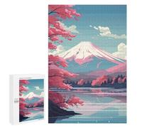 Adult Jigsaw Puzzle1000 PCS Pink Mount Fuji Sakura Puzzles for Adults Relaxing Games Improve Memory Deal As Gifts for The Whole Family 1000 PCS