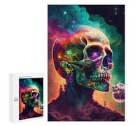 Adult Jigsaw Puzzle1000 PCS Psycho Skull Puzzles for Adults Relaxing Games Improve Memory Deal As Gifts for The Whole Family 1000 PCS