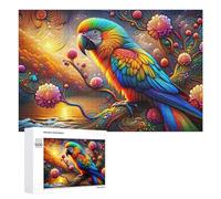 Adult Jigsaw Puzzle1000 PCS Rainbow Parrot Fantasy Landscape Teenagers Puzzles Brain Teaser Game Home Decoration Unique Birthday And Gifts 1000 PCS