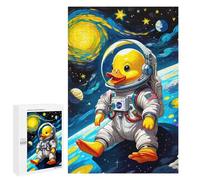 Adult Jigsaw Puzzle1000 PCS Rubber Duck Astronaut 2 Puzzles for Adults Relaxing Games Improve Memory Deal As Gifts for The Whole Family 1000 PCS
