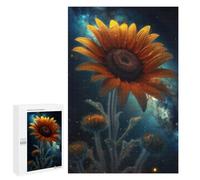 Adult Jigsaw Puzzle1000 PCS Sunflower Milky Way Galaxy Puzzles for Adults Relaxing Games Improve Memory Deal As Gifts for The Whole Family 1000 PCS